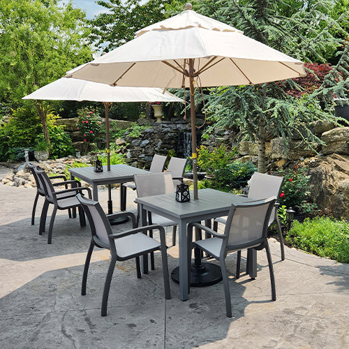 Windmaster Umbrellas on Patio