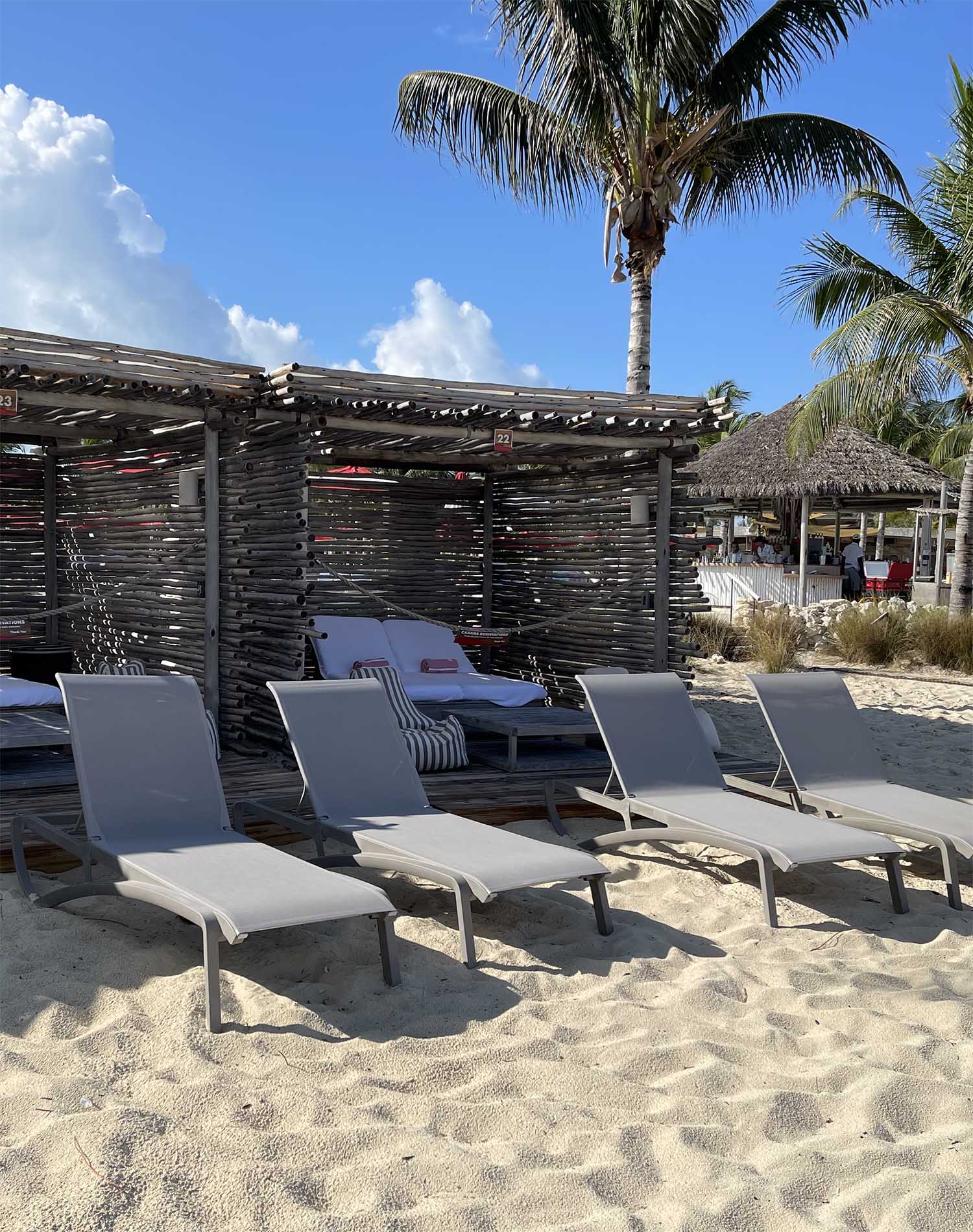 Grosfillex Sunset Chaise Lounges at the Bimini Beach Club in the Bahamas