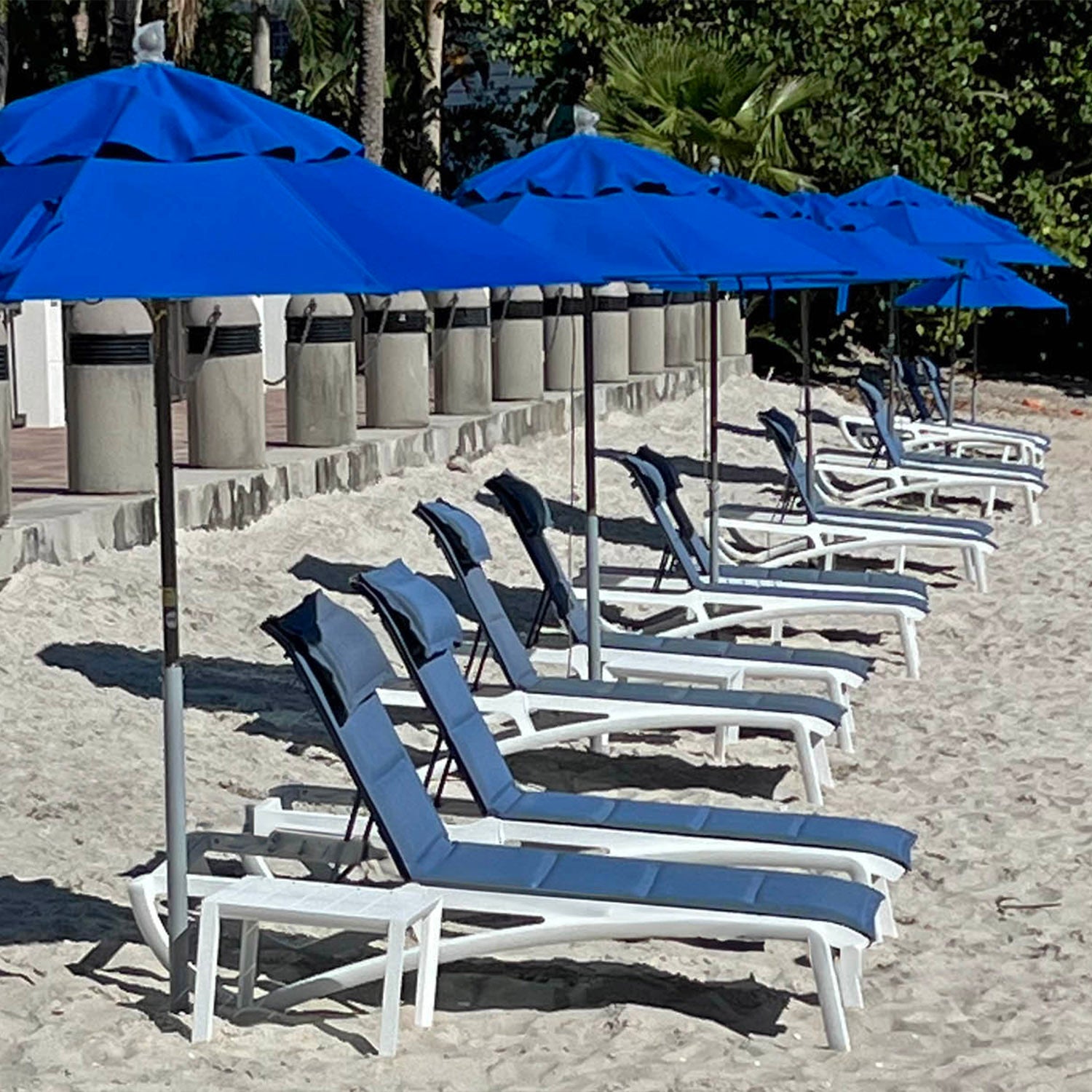 Sunset Comfort Chaises on the beach