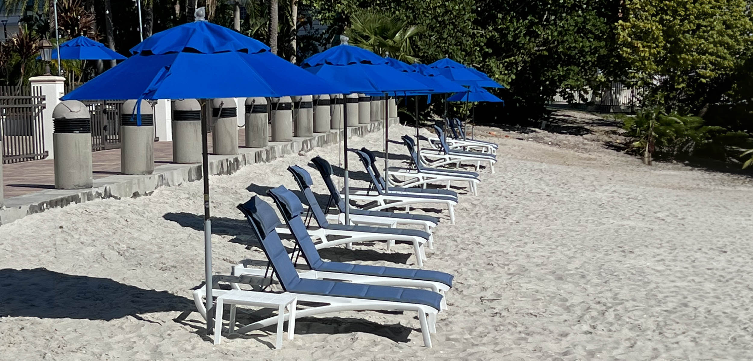 Sunset Comfort Chaise Lounges on the beach in Tampa Bay, Florida