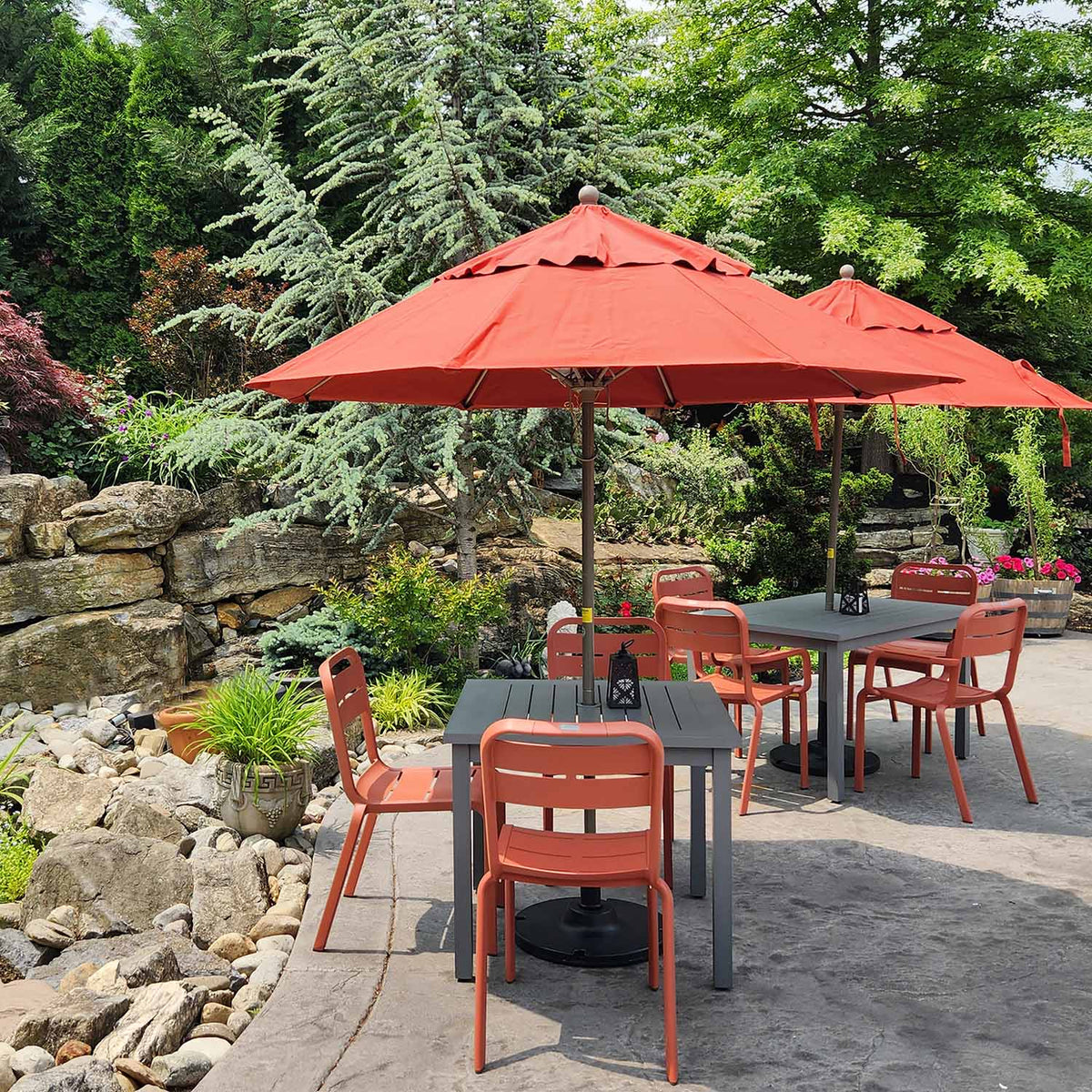 commercial restaurant patio umbrellas 4 one pole TheLAShop Umbrella 7ft 6-Rib for Boutique Hotels/Rooftop Bars it is a dependable solution for businesses seeking both durability and professional Best Selection Classic Commercial Market