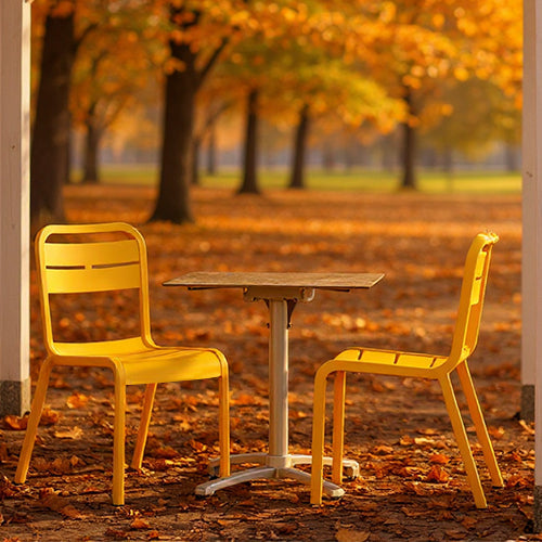 Fall into Comfort: Firepit Chairs & Extending Your Outdoor Season with Commercial-Grade Furniture