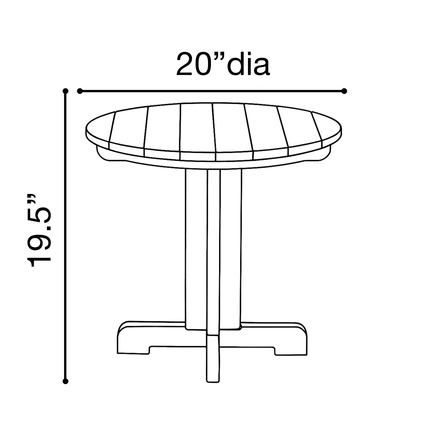 Kailua 20" Round Low Table